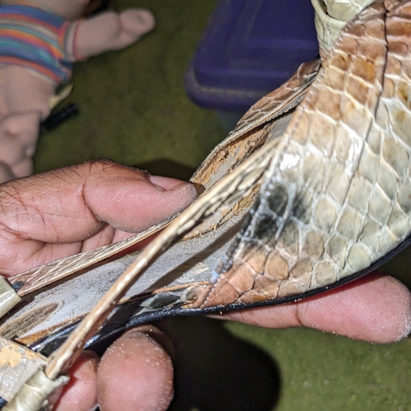 Women's Snakeskin Strap Heels by Andrew Gellar (Used) - Picture 11 of 11